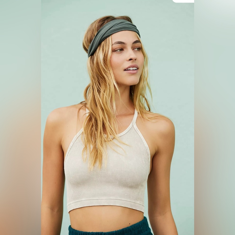 Free People Happiness Runs Crop Tank in Stone Eagle, Size S, good condition